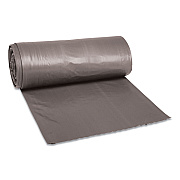 Boardwalk Low-Density Waste Can Liners, 33 gal, 1.1 mil, 33" x 39", Gray, Perforated Roll, 25 Bags/Roll, 4 Rolls/Carton (BWK3339SEH)