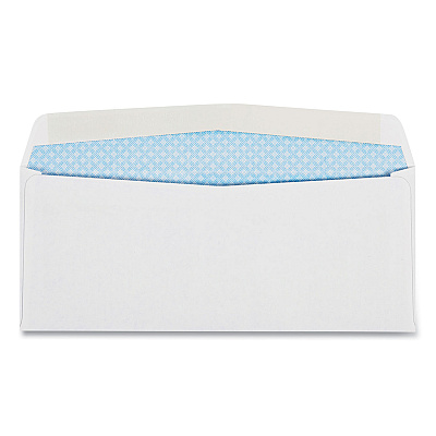 Quality Park Double Window Security-Tinted Check Envelope, #8 5/8, Commercial Flap, Gummed Closure, 3.63 X 8.63, White, 550/box (90080A)
