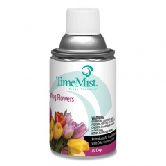 TimeMist Premium Metered Air Freshener Refill, Spring Flowers, 5.3 oz Aerosol Spray, 12/Carton (1042712)