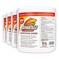 2XL Gym Wipes Advantage, 1-Ply, 6 x 8, Unscented, White, 900/Roll, 4 Rolls/Carton (TXLL36R)