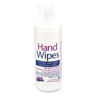 2XL Alcohol Free Hand Sanitizing Wipes, 8 x 7, White, 70/Canister, 6 Canisters/Carton (TXL470)