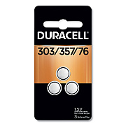 Duracell Button Cell Battery, 303/357, 1.5 V, 3/Pack (DURDU3033573PK)