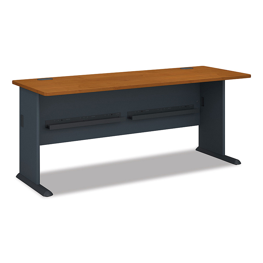 Bush Enterprise Collection Double Pedestal Desk, 70.13" X 28.63" X 29.75", Harvest Cherry, (box 2 Of 2) (BSH2972CSA203)