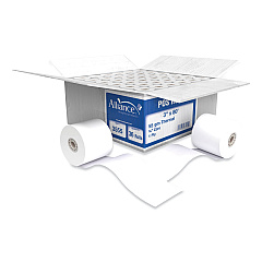 Alliance Rubber Rubber Rubber Thermal Cash Register/POS Roll, 3" x 80 ft, White, 36/Carton (AIP3555)