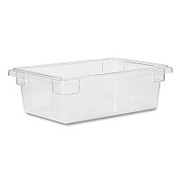 Rubbermaid Commercial Food/Tote Boxes, 3.5 gal, 18 x 12 x 6, Clear, Plastic (RCP3309CLE)