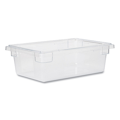 Rubbermaid Commercial Food/Tote Boxes, 3.5 gal, 18 x 12 x 6, Clear, Plastic (RCP3309CLE)
