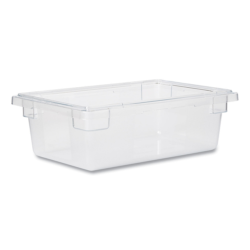 Rubbermaid Commercial Food/Tote Boxes, 3.5 gal, 18 x 12 x 6, Clear, Plastic (RCP3309CLE)