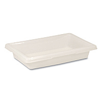 Rubbermaid Commercial Food/Tote Boxes, 2 gal, 18 x 12 x 3.5, White, Plastic (RCP3507WHI)