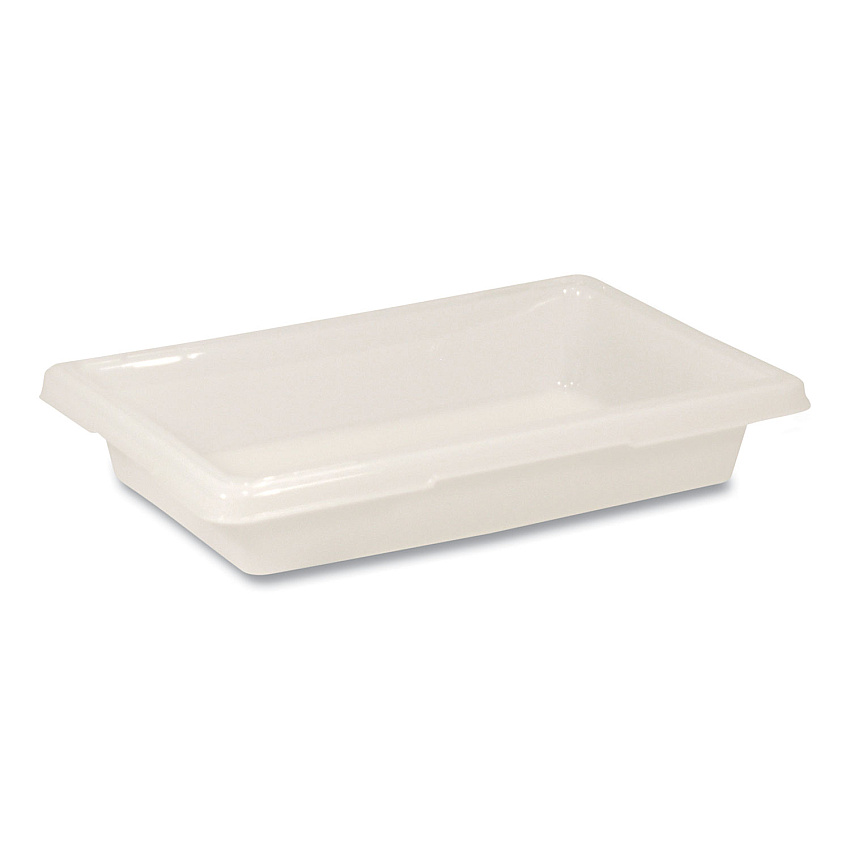 Rubbermaid Commercial Food/Tote Boxes, 2 gal, 18 x 12 x 3.5, White, Plastic (RCP3507WHI)