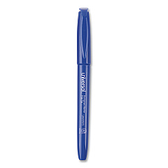 Universal Pen-Style Permanent Marker, Fine Bullet Tip, Blue, Dozen (UNV07073)