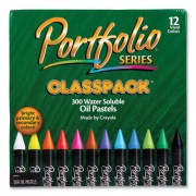 Crayola Portfolio Series Oil Pastels, 12 Assorted Colors, 300/Carton (523630)