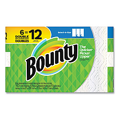 Bounty Select-a-Size Kitchen Roll Paper Towels, 2-Ply, White, 5.9 x 11, 110 Sheets/Roll, 6 Rolls/Carton (PGC74801)