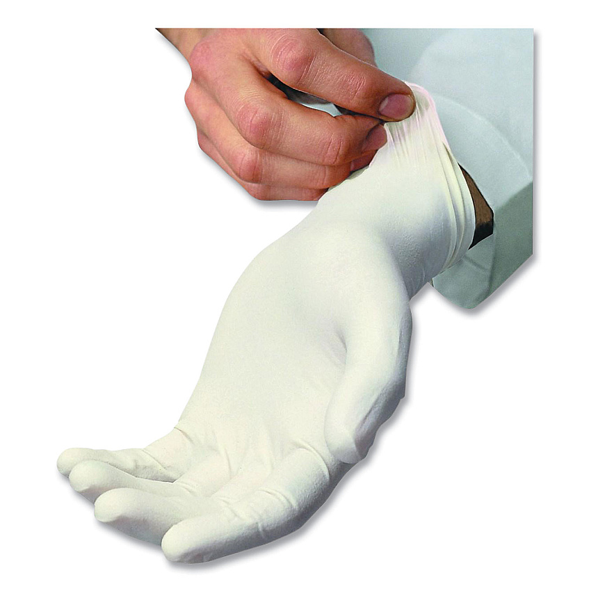 AMBITEX L5101 Series Powdered Latex Gloves, 4 mil, Large, Cream, 100/Box (TXILLG5101)