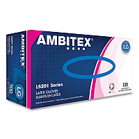 AMBITEX L5201 Series Powder-Free Latex Gloves, 4 mil, Large, Cream, 100/Box (TXILLG5201)