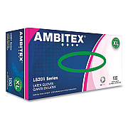AMBITEX L5201 Series Powder-Free Latex Gloves, 4 mil, X-Large, Cream, 100/Box (TXILXL5201)
