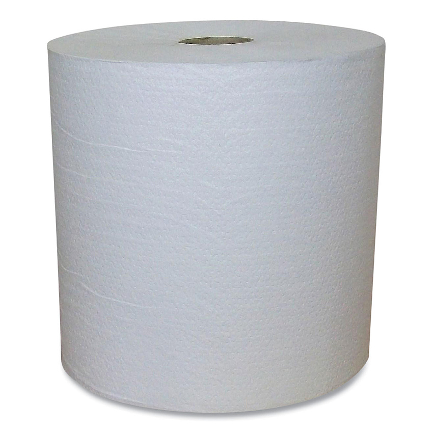 Eco Green Recycled Hardwound Paper Towels, 1-Ply, 7.88" x 800 ft, 1.8 Core, White, 6 Rolls/Carton (APAEW80166)