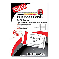 Blanks USA Printable Microperf Business Cards, Copier/Inkjet/Laser/Offset, 2 x 3.5, White, Bristol, 1,000 Cards, 10/Sheet, 100 Sheets/PK (BLABCT10B6WH)