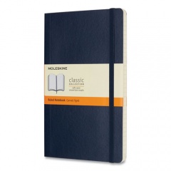 Moleskine Classic Softcover Notebook, 1-Subject, Narrow Rule, Sapphire Blue Cover, (192) 8.25 x 5 Sheets (QP616B20)