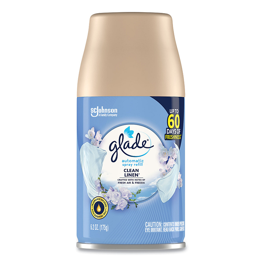Glade Automatic Air Freshener, Clean Linen, 6.2 oz (SJN337568EA)