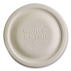 World Centric Fiber Lids for Bowls, 3.7" Diameter, Natural, 1,000/Carton (BOLFB8LF)