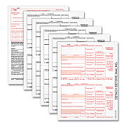 TOPS 5-Part 1099-DIV Tax Forms for Inkjet/Laser Printers, Five-Part Carbonless, 8 x 5.5, 2 Forms/Sheet, 24 Forms Total (TOP22973)