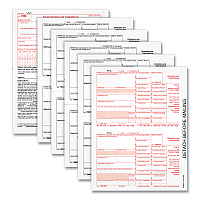 TOPS 5-Part 1099-DIV Tax Forms for Inkjet/Laser Printers, Five-Part Carbonless, 8 x 5.5, 2 Forms/Sheet, 24 Forms Total (TOP22973)
