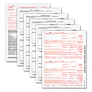 TOPS Five-Part 1099-INT Tax Forms for Inkjet/Laser Printers, Five-Part Carbonless, 8 x 5.5, 2 Forms/Sheet, 24 Forms Total (TOP22983)