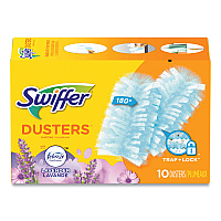 Swiffer Refill Dusters, DustLock Fiber, Light Blue, Lavender Vanilla Scent,10/Box,4 Boxes/Carton (PGC21461CT)