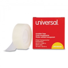 Universal Invisible Tape, 1" Core, 0.75" x 36 yds, Clear (83436)