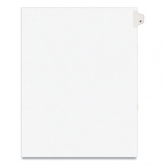 Preprinted Legal Exhibit Side Tab Index Dividers, Avery Style, 10-Tab, 51, 11 x 8.5, White, 25/Pack, (1051) (01051)