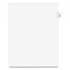 PREPRINTED LEGAL EXHIBIT SIDE TAB INDEX DIVIDERS, AVERY STYLE, 10-TAB, 54, 11 X 8.5, WHITE, 25/PACK, (1054) (01054)