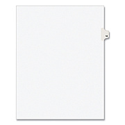 Preprinted Legal Exhibit Side Tab Index Dividers, Avery Style, 10-Tab, 56, 11 x 8.5, White, 25/Pack, (1056) (AVE01056)