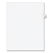 Preprinted Legal Exhibit Side Tab Index Dividers, Avery Style, 10-Tab, 57, 11 x 8.5, White, 25/Pack, (1057) (AVE01057)