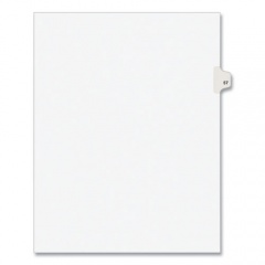 Preprinted Legal Exhibit Side Tab Index Dividers, Avery Style, 10-Tab, 57, 11 x 8.5, White, 25/Pack, (1057) (01057)