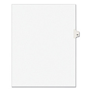 Preprinted Legal Exhibit Side Tab Index Dividers, Avery Style, 10-Tab, 59, 11 x 8.5, White, 25/Pack, (1059) (AVE01059)