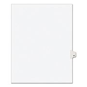 Preprinted Legal Exhibit Side Tab Index Dividers, Avery Style, 10-Tab, 67, 11 x 8.5, White, 25/Pack, (1067) (AVE01067)