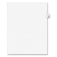 Preprinted Legal Exhibit Side Tab Index Dividers, Avery Style, 10-Tab, 81, 11 x 8.5, White, 25/Pack, (1081) (01081)