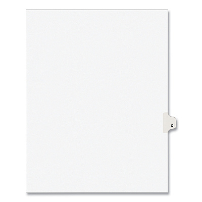 Preprinted Legal Exhibit Side Tab Index Dividers, Avery Style, 26-Tab, Q, 11 x 8.5, White, 25/Pack, (1417) (AVE01417)