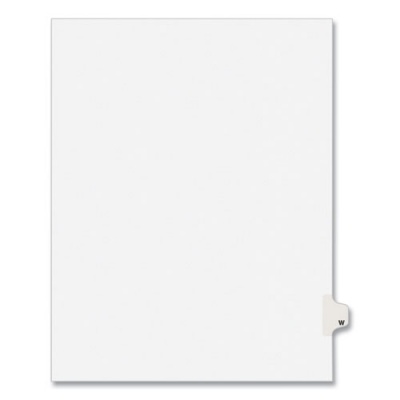 Preprinted Legal Exhibit Side Tab Index Dividers, Avery Style, 26-Tab, W, 11 x 8.5, White, 25/Pack, (1423) (01423)