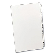 Preprinted Legal Exhibit Side Tab Index Dividers, Avery Style, 27-Tab, A to Z, 14 x 8.5, White, 1 Set (AVE11375)