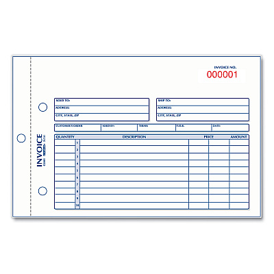 Rediform Invoice Book, Two-Part Carbonless, 5.5 x 7.88, 50 Forms Total (RED7L721)