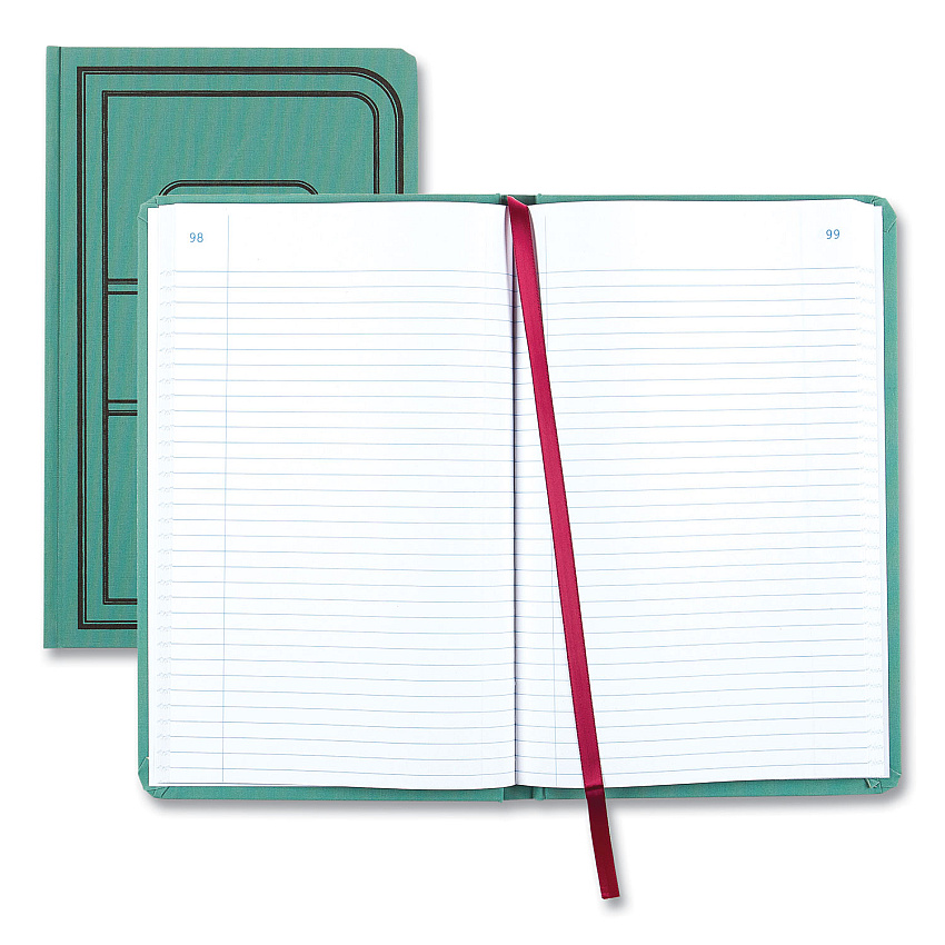 National Tuff Series Record Book, Green Cover, 12 x 7.5 Sheets, 500 Sheets/Book (REDA66500R)