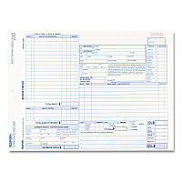 Rediform Speediset Four-Part Auto Repair Form, Four-Part Carbonless, 11 x 8.5, 50 Forms Total (RED4P489)
