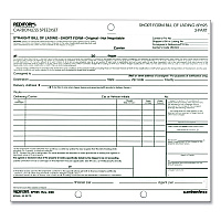 Rediform Speediset Bill of Lading, Short Form, Three-Part Carbonless, 7 x 8.5, 50 Forms Total (RED6P695)