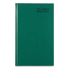 National Emerald Series Account Book, Green Cover, 12.25 x 7.25 Sheets, 300 Sheets/Book (RED56131)