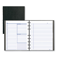 Blueline NotePro Undated Daily Planner, 9.25 x 7.25, Black Cover, Undated (REDA29C81)