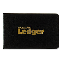 National Four-Ring Ledger Binder Kit with A-Z Index, Black Cover, 8.5 x 5 Debit-Credit-Balance Sheets, 100 Sheets/Book (RED63453)