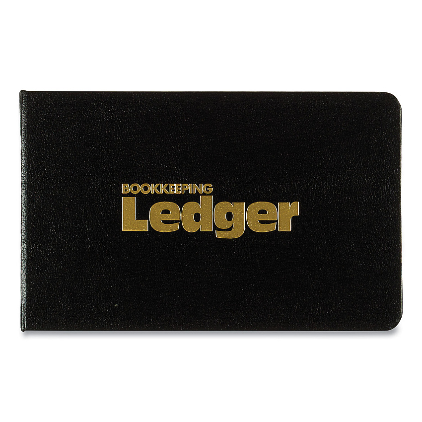 National Four-Ring Ledger Binder Kit with A-Z Index, Black Cover, 8.5 x 5 Debit-Credit-Balance Sheets, 100 Sheets/Book (RED63453)