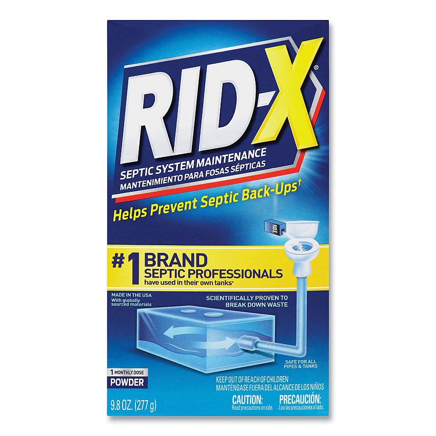 RID-X Septic System Treatment Concentrated Powder, 9.8 oz, 12/Carton (RAC80306)