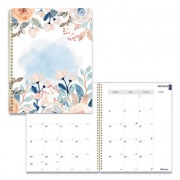Blueline Monthly 14-Month Planner, Spring Floral Watercolor Artwork, 11 x 8.5, Multicolor Cover, 14-Month (Dec to Jan): 2022 to 2024 (C701PG02)
